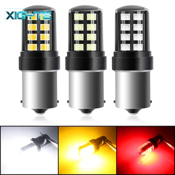 

2019 New P21W LED 1156 BA15S PY21W BAU15S 2835 16SMD Bulb Canbus Free LED Lamp For Car Turn Signal Light Amber White For bmw Kia