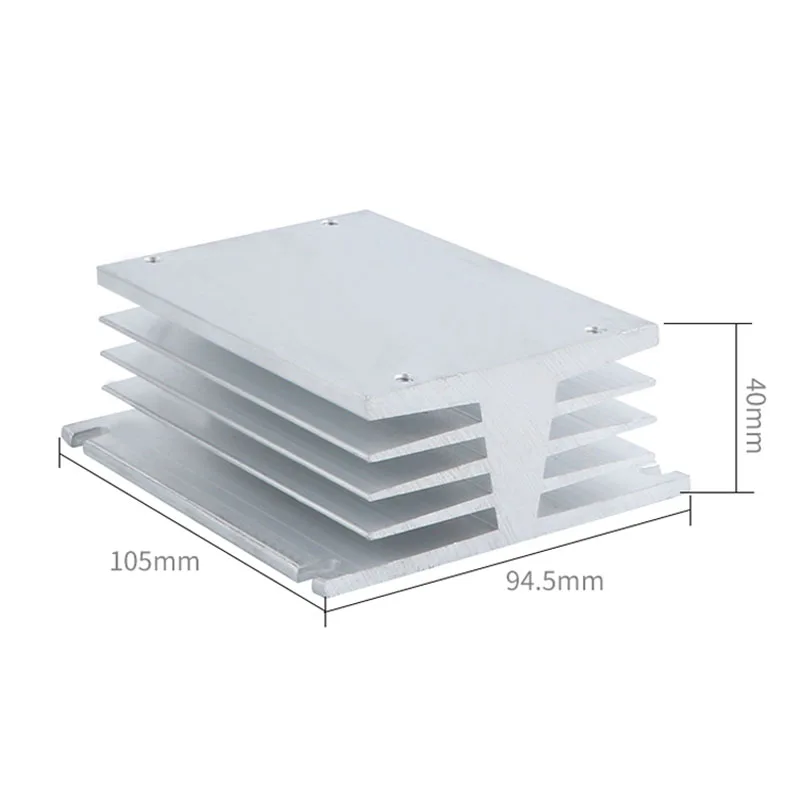 SSR-10AA 25AA 40AA SSR однофазный JGX AC управление AC радиатор 70-280VAC к 24-480VAC 10A 25A 40A AA твердотельные реле - Габаритные размеры: Heat Sink
