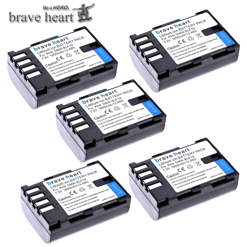 2x bateria DMW-BLF19 ДМВ BLF19 BLF19 Перезаряжаемые литий-ионные батареи для цифрового фотоаппарата Panasonic Lumix DMC-GH3 DMC GH3 GH4 DMC-GH4 GH5 Камера
