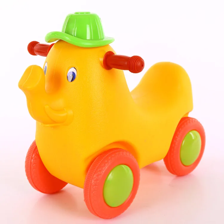

Riding Kindergarten Slides Cute Little Elephant Children's Yo Car Baby Scooter Walker Four-wheeled Toy Car