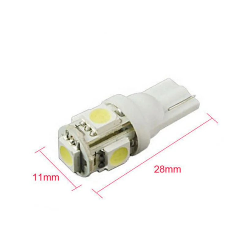 50pcs Super White T10 RV Camper 5-SMD 5050 Car LED Light Bulbs 12V 194 921 192