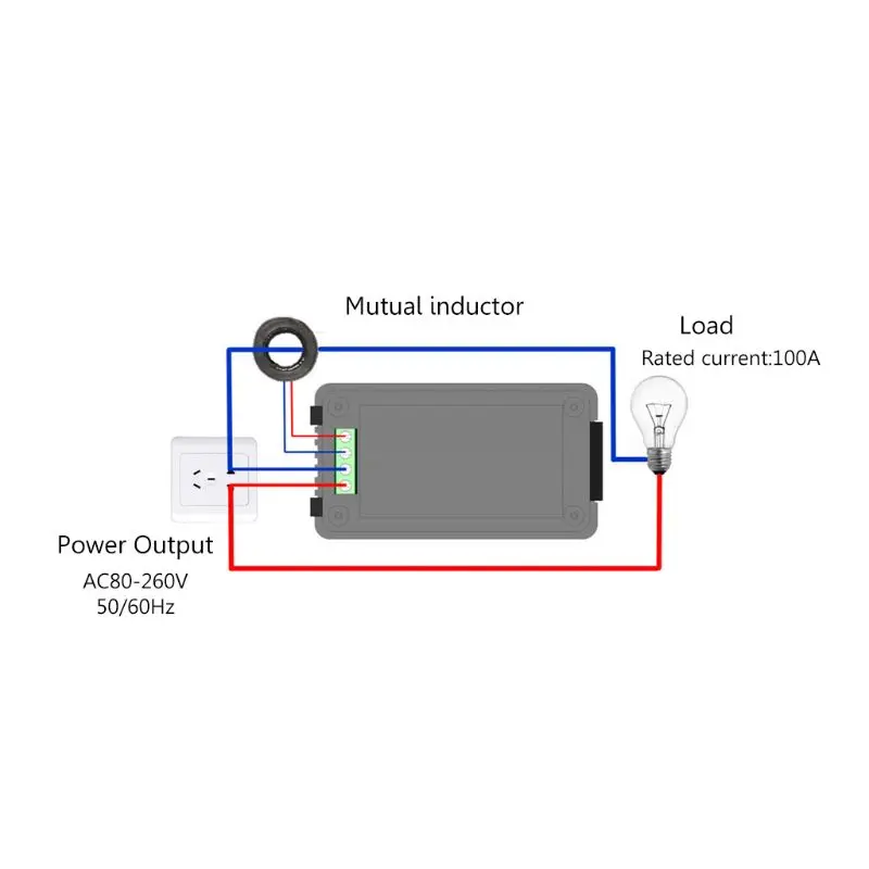 Kopen Ac 100A 6in1 Digitale Power Energy Monitor Spanning Stroom Kwh Watt Meter Ac 80 ~ 260V 110V 220V Met Split Ct 94 Pc