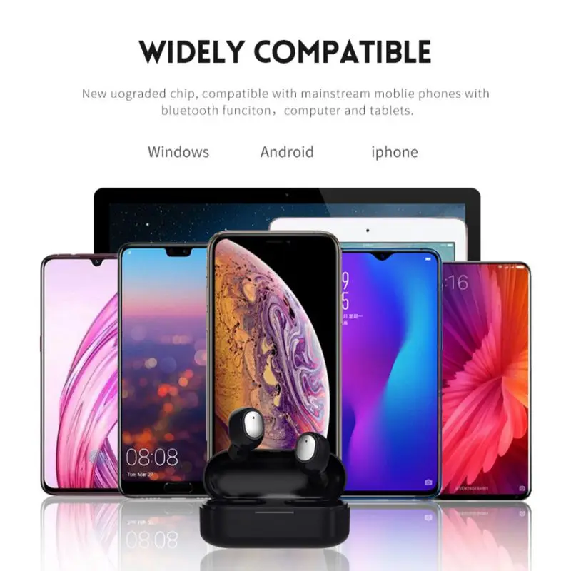 TWS Bluetooth 5,0 наушники IPX5 водонепроницаемые наушники-вкладыши беспроводной зарядный чехол практичный