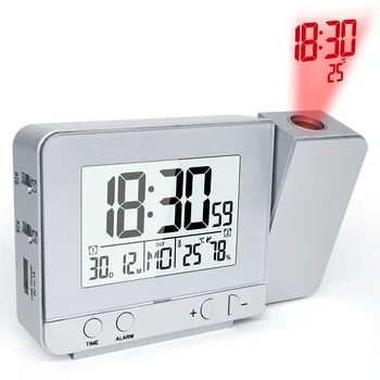 

Rotatable Wake Up Projection Backlight Multifunctional With Temperature LED Display Digital Date Alarm Clock Snooze Function