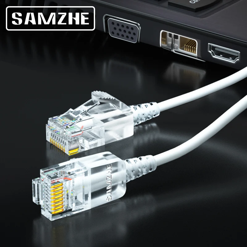Cabo do remendo dos ethernet de samzhe cat6a ultrafine cat 6 utp cabo do remendo-cabo magro do lan de rede do computador rj45 xbox