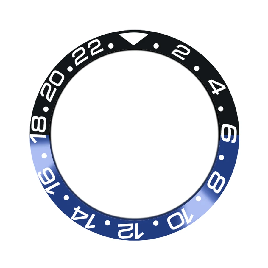 Часы 38 мм синий и черный керамический ободок для 40 мм автоматические часы 2