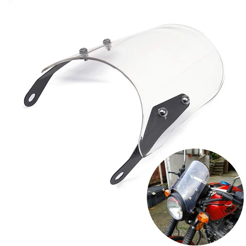 Motorcycle Headlight Fairing Windshield Windscreen Compatible for Triumph Bonneville 2001-,T100 2003