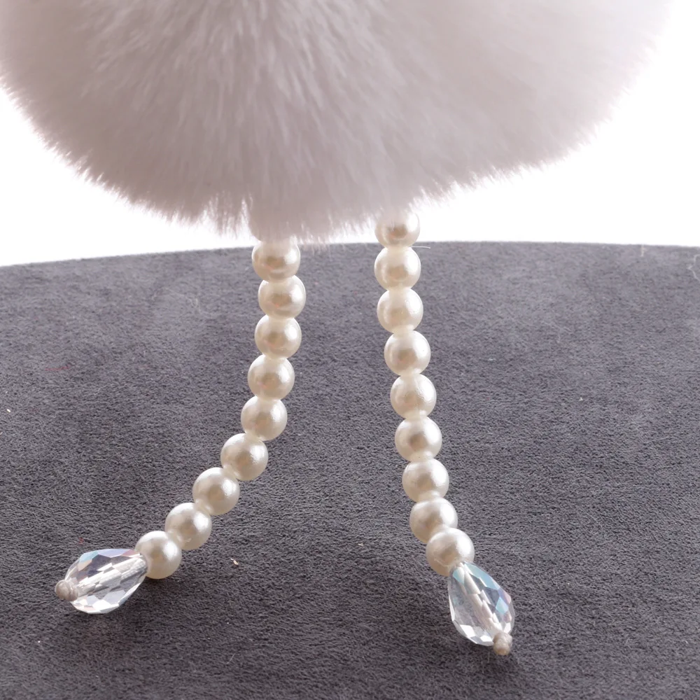 Фламинго моделирование пушистый шар брелок Подвеска Блестящий порошок Корона птица жемчуг сумка с подвесками автомобильные аксессуары оптом