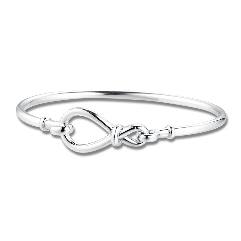 

Mother's Gift Infinity Knot Bangle Authentic 925 Silver Bracelets For DIY Woman Fashion Bracelets For Jewelry Making