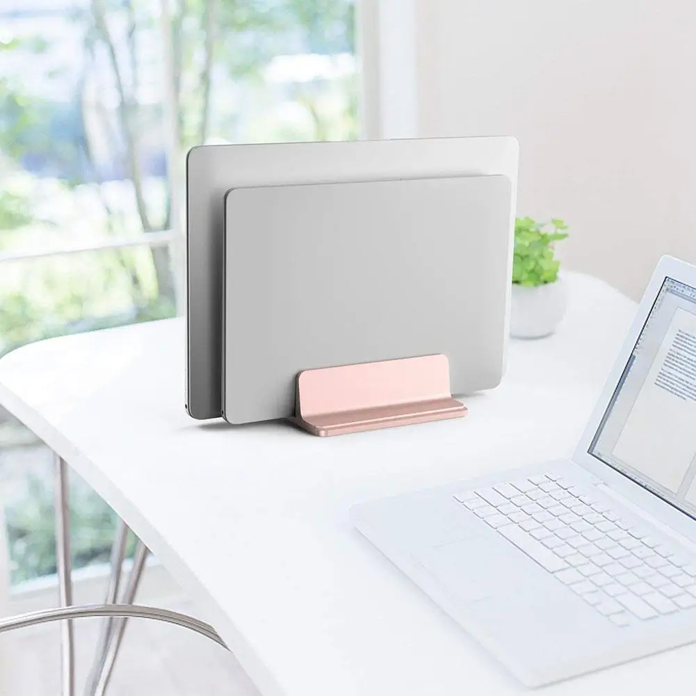 DishyKooker вертикальная подставка для ноутбука двойной настольный держатель с регулируемой док-станцией(до 17,3 дюймов