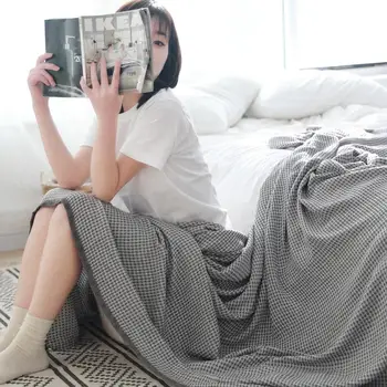 

Bamboo Fiber Waffle Plaid Super Soft Towel Blanket for Bed Sofa Throw Blanket Double Single Spring Summer Siesta Bedspread