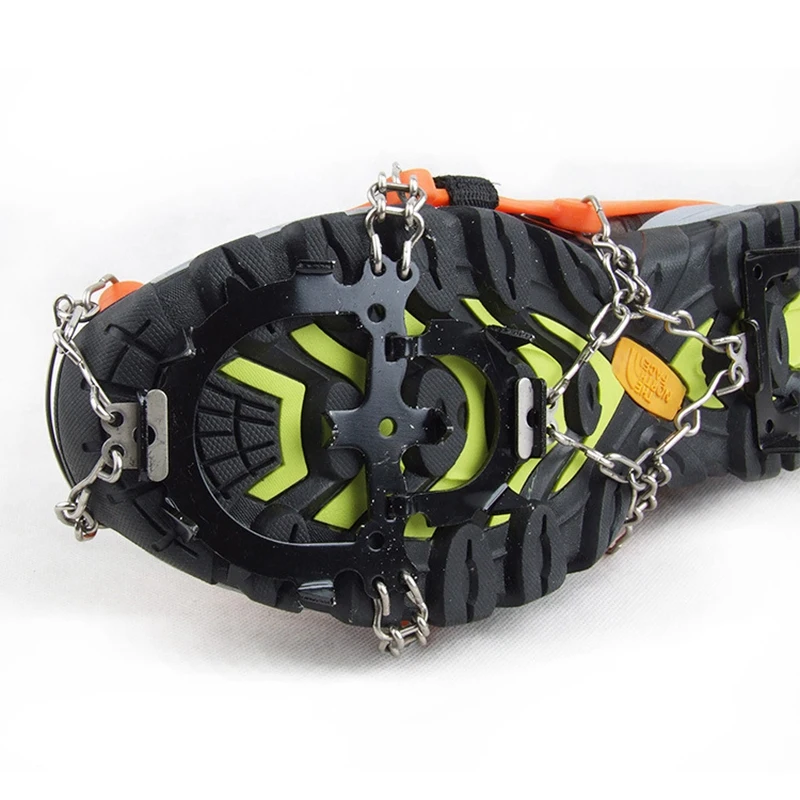 BEAU-Crampons 12 зубьев противоскользящие ледяные снежные тяговые бутсы кошки ледяные снежные захваты шипы для обуви зимние Нескользящие кошки