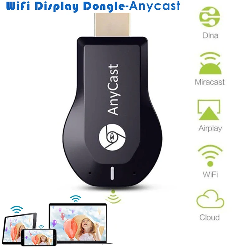 Адаптер для телевизора Anycast M2/M9 Plus Miracast Wi Fi дисплей Youtube беспроводной приемник