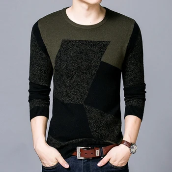 

Mens Knit Tops Sweater Pullover Basic O Neck for Autumn Winter Patchwork Fashion Casual BO24691228