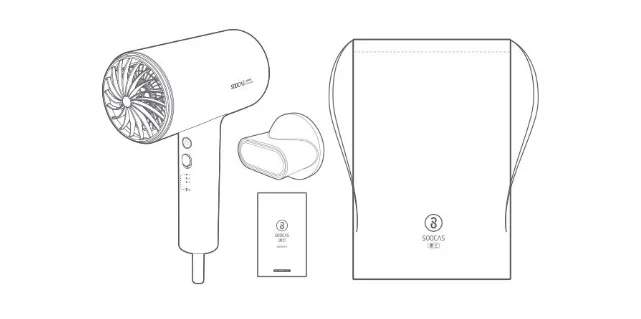Strandard 1 Xiaomi Mijia фен SOOCAS H3S анион фен 1800 Вт Профессиональный фен из алюминиевого сплава мощный электрический фен - Цвет: Strandard 1