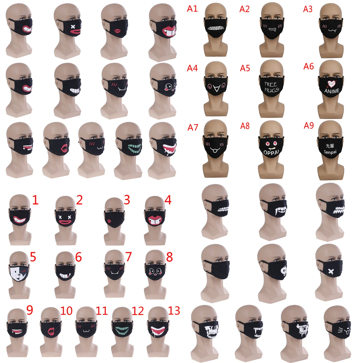 Маска Emoticon Masque унисекс Kawaii маска для защиты от пыли хлопковая маска для губ милый аниме мультфильм медведь рот муфельные лицо маска для вечеринки шляпа