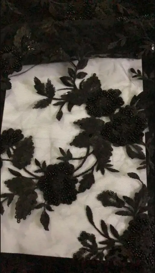 Новинка 2020 французская сетчатая кружевная вышивка бусины с блестками