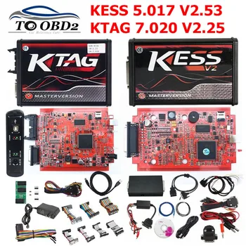 

EU Version Red 4LED KTAG 7.020 V2.25 No Token Limited Multi-Language K TAG 7.020 Online Version KESS V2.53 V5.017 5.017 KESS