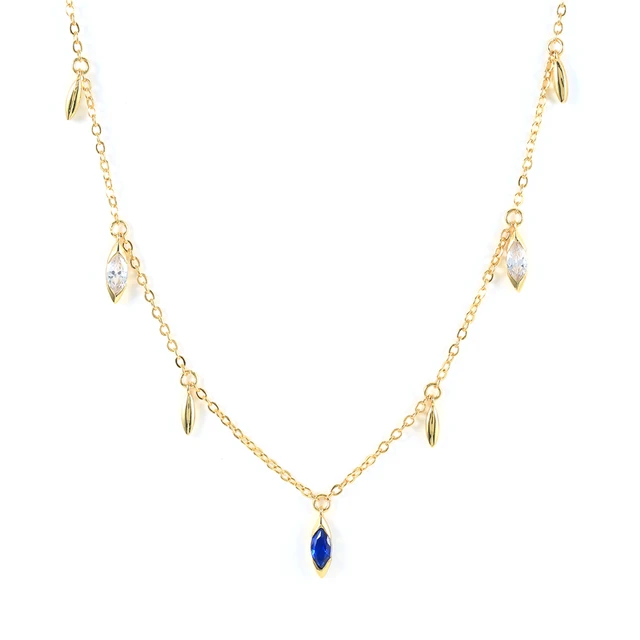 BOAKO Necklace 925 Sterling Silver Jewelry For Women 2020 Sequins Cadena Plata Fashion Jewelry Choker Crystal Gold/Silver #8.5 21