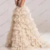 Высокое качество цвета слоновой кости Пышное Платье из пышного тюля Юбки формы А для невесты свадебное платье многоуровневые оборки длинная юбка из тюля для вечерние летние платья Da Donna; Кожаные туфли-лодочки ► Фото 2/5