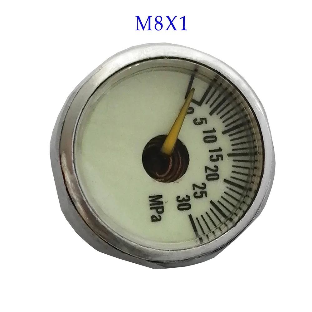 30MPA M8x1 luminous New Hot PCP Paintball Airforce Scuba Din Valve Regulator Pump M8x1 M10x1 Luminous Mini Air Pressure Gauge Manometre 20/30/40MPA - Цвет: 30MPA M8x1 luminous