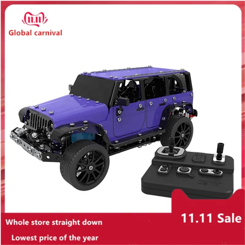 

1:16 RC Car Stainless Steel 4CH Remote Control DIY Assembling for Jeep 25Km/H RC Off Road Cars Gift Toys for Children 659 PCS