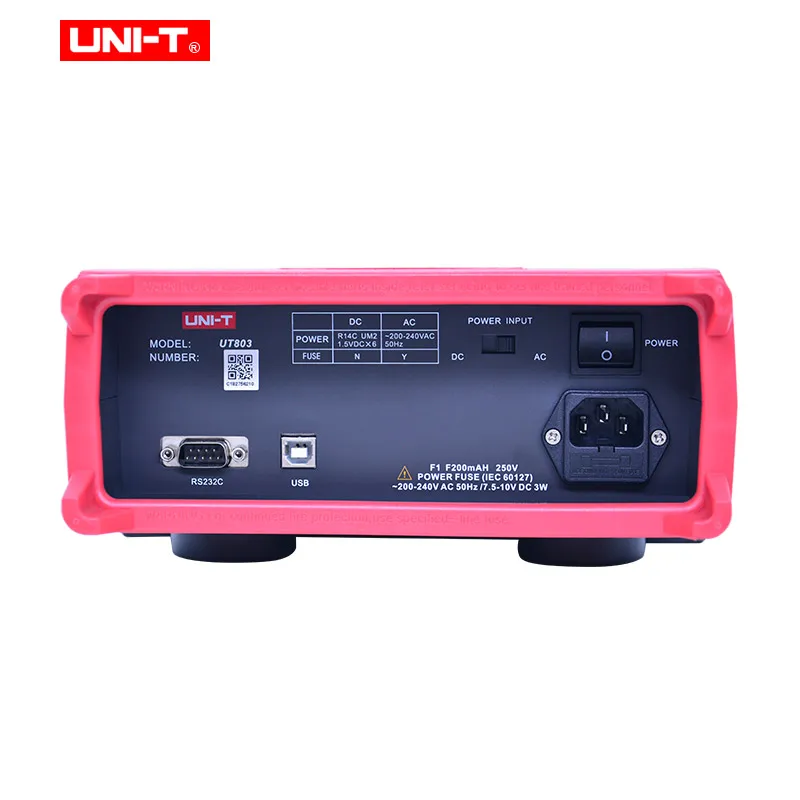 UNI-T UT803 True RMS настольный цифровой мультиметр автоматический диапазон RS232C и USB Стандартный интерфейс емкость температура тестер
