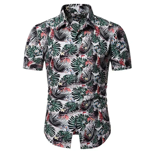 Рубашка с пальмой, Мужская одежда, короткий рукав, мужские рубашки, Camisa Masculina, летняя Гавайская Повседневная мужская рубашка с цветочным принтом 3xl - Цвет: Picture Show 5
