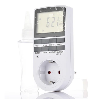 

Electronic Digital Timer Switch 24 Hours Cycle EU Plug Kitchen Timer Socket Programmable Timer Socket 220V Digital Timer