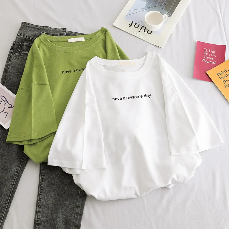 Vintagewhite футболка Harajuku для женщин милые 90S летняя с забавным мультипликационным