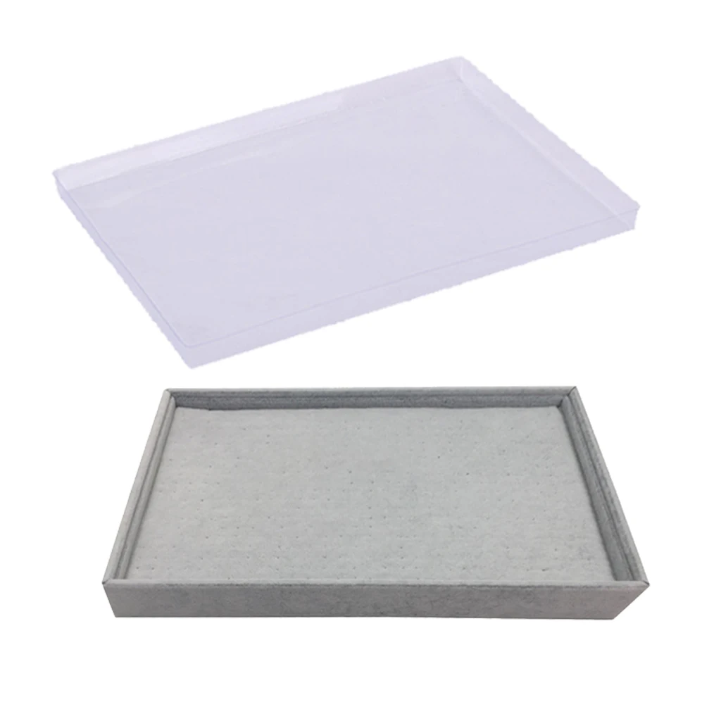 Jewelry Display Organizer Storage Box Case Tray, Showcase Organizer Holder for Ring, Earrings, Cufflinks, Necklace Holder