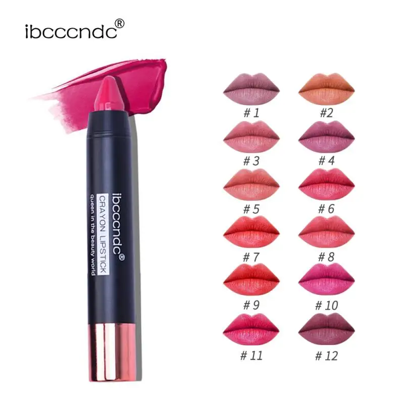 

Ibcccndc 12 Color Lips Makeup Lipstick Lip Gloss Long Lasting Moisture Cosmetic Lipstick Red Lip Matte Lipstick Waterproof TSLM2