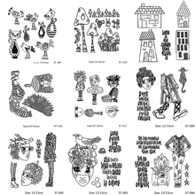 Azsg красивый на водной основе для sattern Кот с птичкой прозрачные наклейки для DIY Скрапбукинг/карты/бумажник карты Высокое качество нейлоновый чехол заграничного паспорта машина для изготовления альбом декоративные силиконовый штамп ремесла