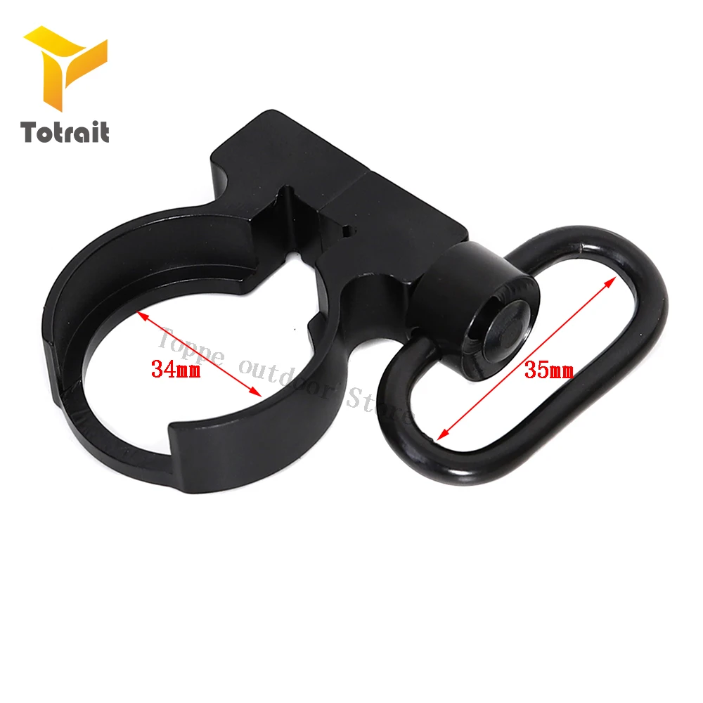 

TOtrait QD Quick Detach Black End Plate Sling Swivel Adapter Mount For Hunting .223/5.56 Carbines 4 Or 6 AR15 M4 Rifle