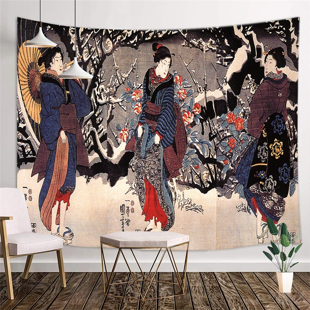 

Женский дизайн Utagawa Kuniyoshi, уникальный гобелен, аксессуары для комнаты