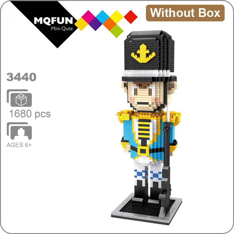 ZMS 3440 Without Box ZMS мультфильм Щелкунчик британский солдат алмазные строительные блоки кирпичи 3D Сборка DIY Модель Фигурки развивающие игрушки - Цвет: ZMS 3440 Without Box