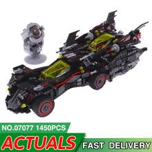 07077 Batman Movie Series Compatible with Legoed 70917 Ultimate Batmobile Model Building Block Bricks Educational Kids TOYS Gift 303 1486pcs technical series the ultimate sliver champion f1 racing set compatible with 8458 21001 05033 building block car toys