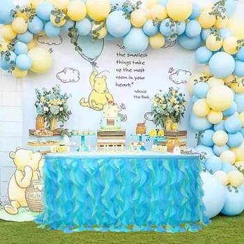 

Rag Wicker Table Skirt Wedding Decoration Mesh Table Skirt Birthday Party Hotel Banquet Table Decoration Table Skirt
