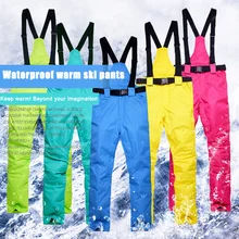 Уличные спортивные женские лыжные зимние штаны ветрозащитные водонепроницаемые теплые брюки для женщин и мужчин зимние брюки зимние лыжные брюки ALS88