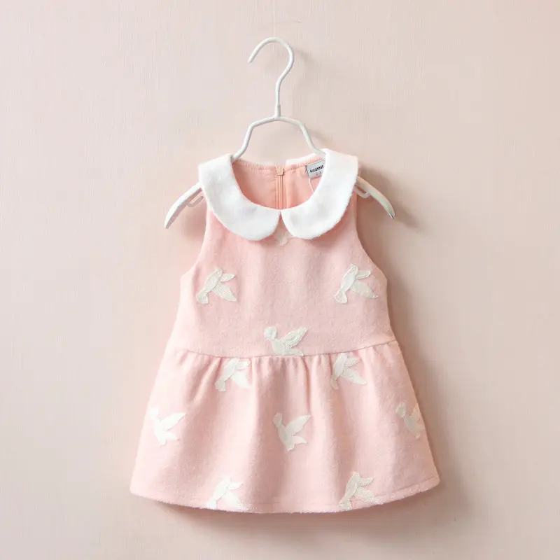 

A Generation of Fat Children Autumn And Winter Small CHILDREN'S Sundress Peter Pan Collar Girls Korean-style Dress a Year of Age