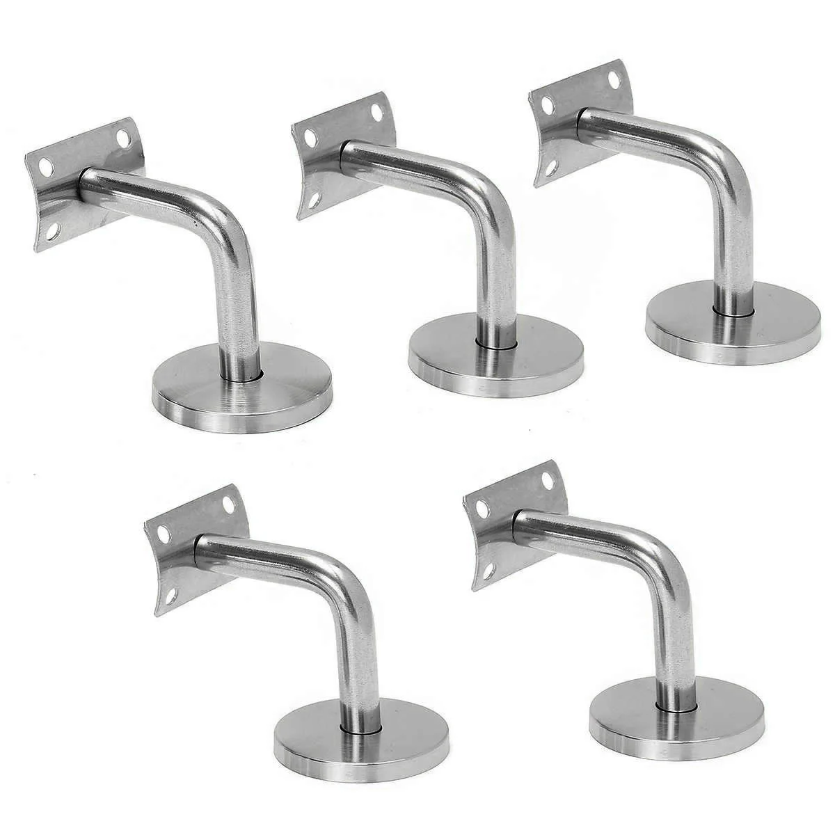 

5pcs Stainless Steel Bracket 60x100mm Home Living Room Furniture Accessories Wall Support Bracket Hand Rail