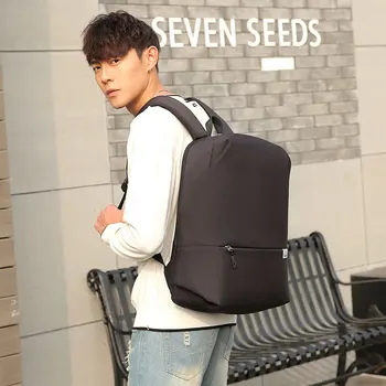 

Business Simplicity Men Backpack Fashion Daily Payback USB Charging School Backpack Teenager All-match Laptop Bag Men