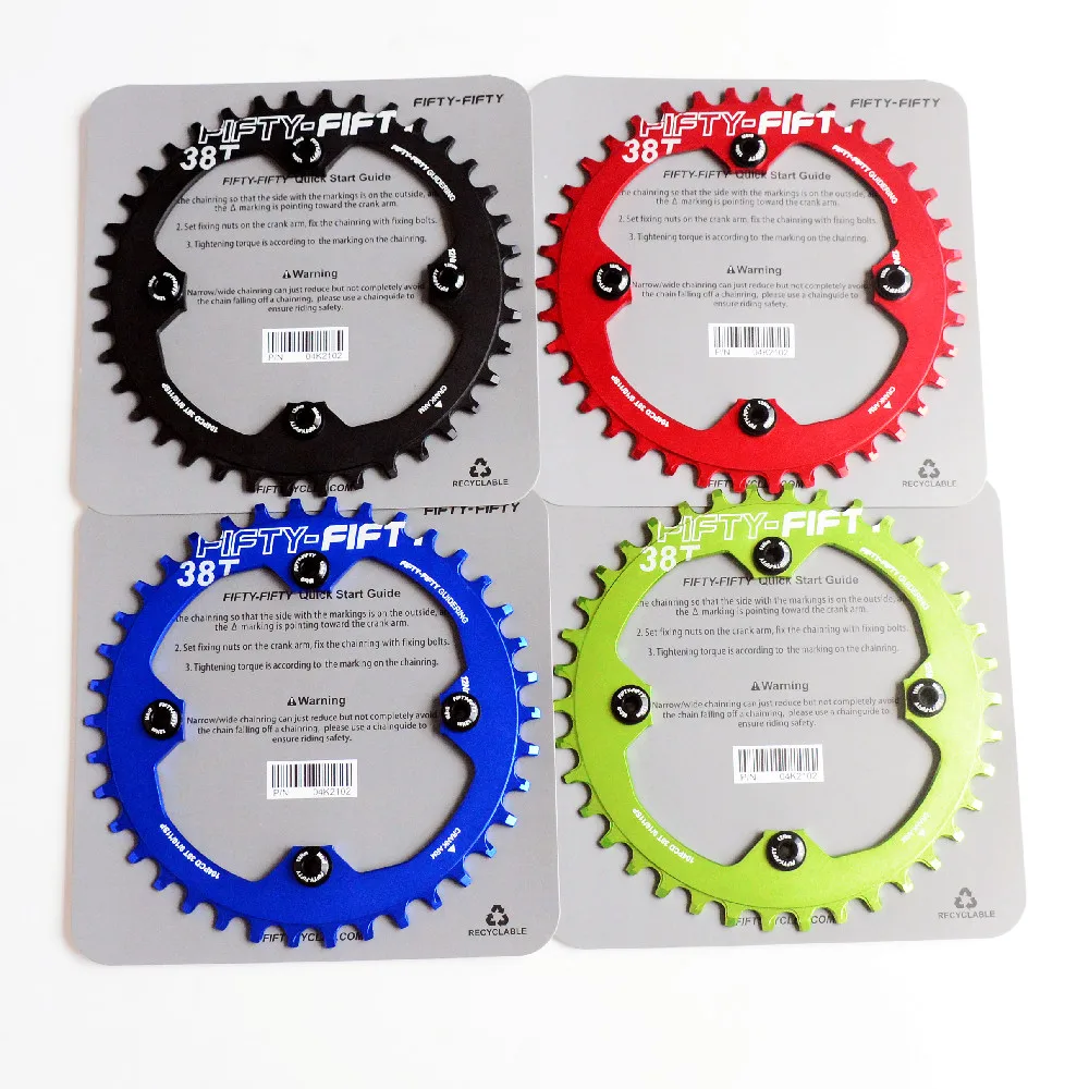 

FIFTY-FIFTY MTB Mountain bicycle CHAIN RING Round BCD 104 MM CNC Made Narrow-Wide Chainring 38T