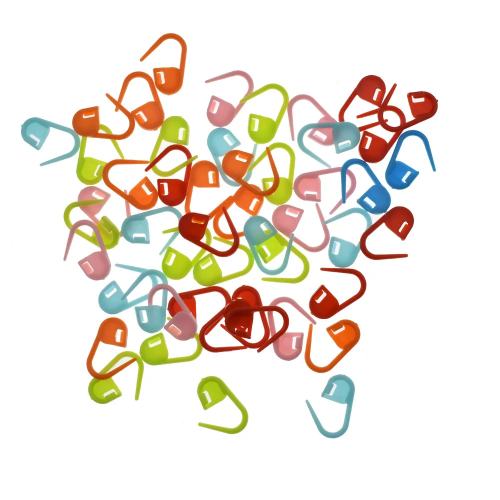 50 unidades de Mini marcadores de punto de ganchillo, también se pueden utilizar como alfiler de pañal en una nueva tarjeta de felicitación de bebé AA7789 - Imagen 4