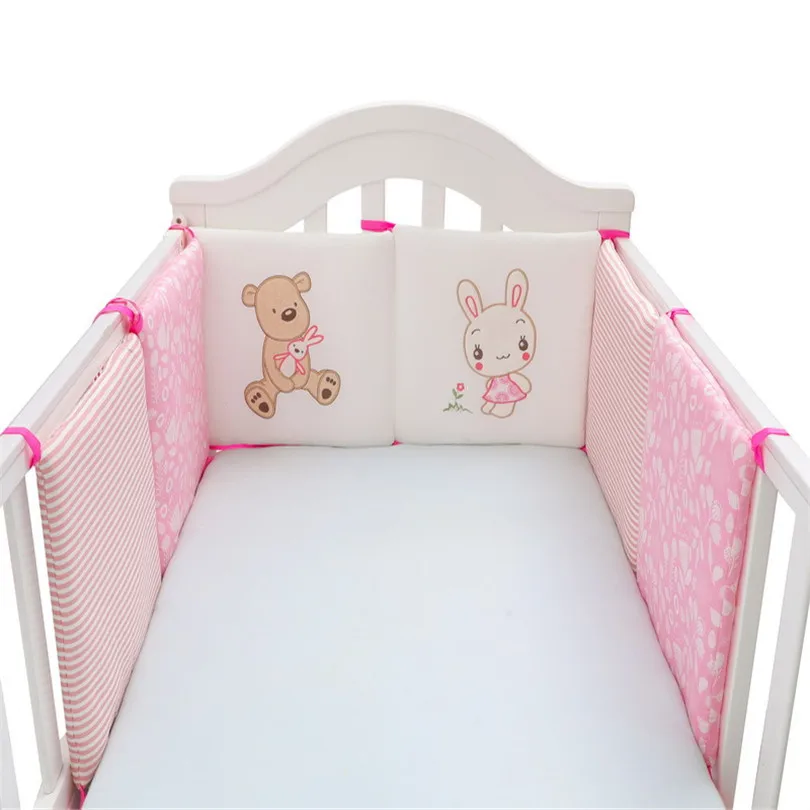 Baby Crib Bumper 6 pcs/set Newborn Infant Crib Bedding Bumper Set Thick