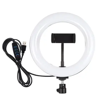 

PULUZ PU459B 7.9 inch 20cm Photo Studio Phone Stand with LED Beauty Ring Light Photography Dimmable Tripod For Selfie Live Show