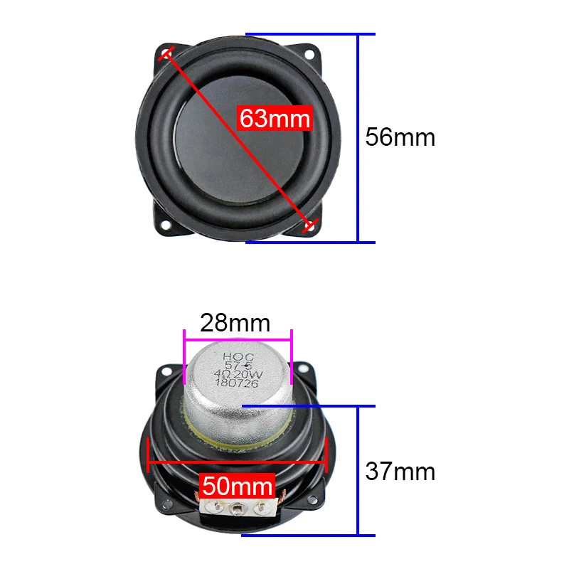 Polegada Orador de Gama Completa 4ohm 20w Tweeter de Neodímio Médio Baixo Alto-falante tipo Incorporado para Harman Kardon High-end Áudio Pcs 2 - Image 4