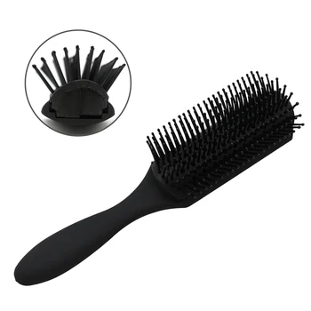 

9 Rows Dentangling Hair Brush Anti-static Handcraft Hairbrush Hairdressing Scalp Massager Comb Hair Styling Tools