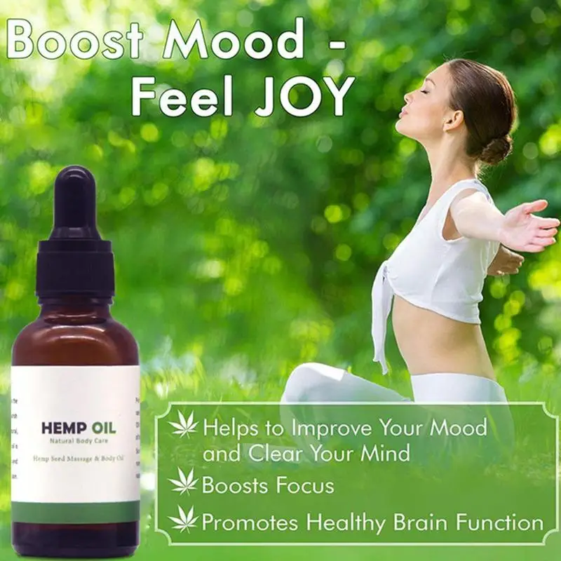 

Organic HEMP Oil Essential Oil Sleep Aid Anti Stress Hemp Extract Drops Relieve Stress Facial Body Skin Care Help Sleep Better