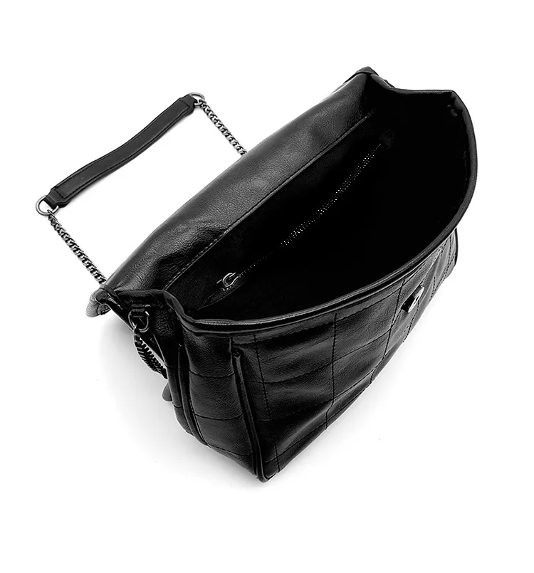 Женская сумка на цепочке из искусственной кожи, мужская сумка, мягкая черная сумка Хобо, женские сумки на плечо, большая вместительность, сумка-шоппер, сумка-тоут